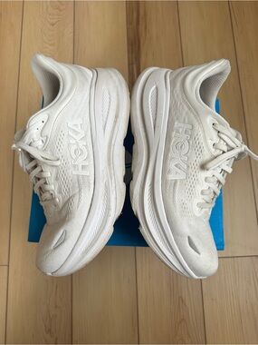 Hoka BONDI 9 White Women's Running Sneakers 9D Wide